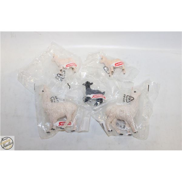 NEW 4 SCHLEICH LAMBS ASSORTED