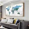 Image 1 : NEW FRAMED WALL ART WORLD MAP 20 X 40"