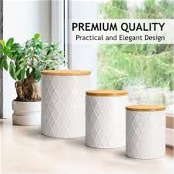 NEW WITH BOX SET OF 3 MAIMIO CANISTER SET