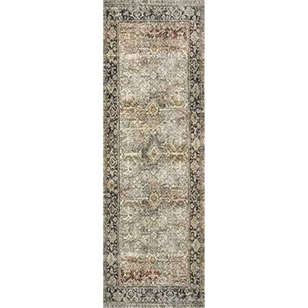 NEW LAYLA OLIVE CHARCOAL RUNNER CARPET