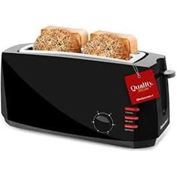 NEW ELITE GOURMET 4 SLICE EXTRA WIDE SLOTS TOASTER