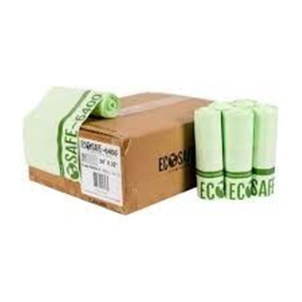 NEW 288CT 24 X 32" ECOSAFE COMPOSTABLE BAGS