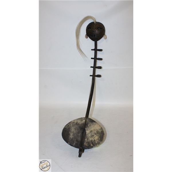 VINTAGE PRIMITIVE GOURD INSTRUMENT AFRICAN HAND