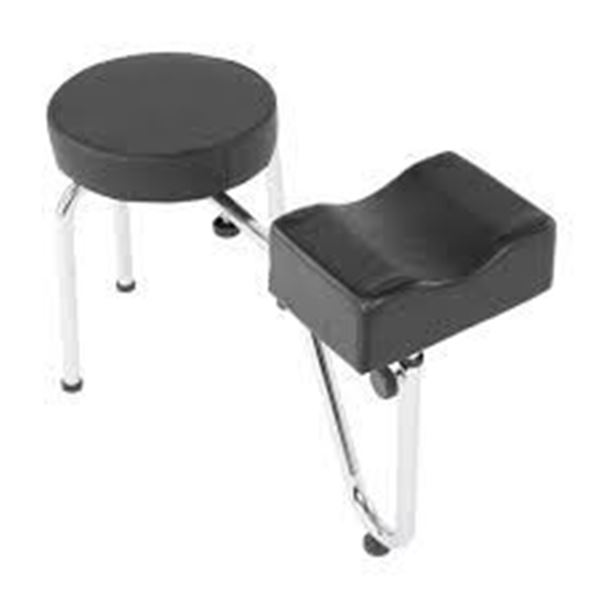 NEWLY ASSEMBLED PEDICURE STOOL LEATHER