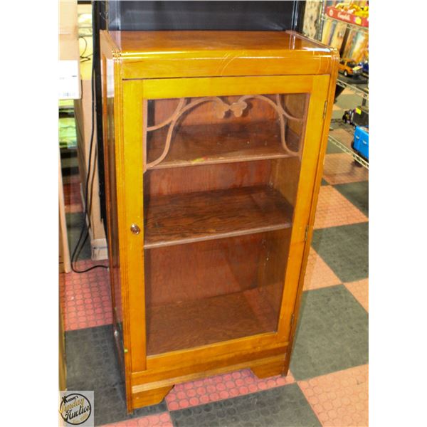 ANTIQUE  CABINET WITH GLASS DOOR