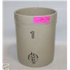 Image 1 : VINTAGE MEDICINE HAT POTTERIES 1 GALLON CROCK