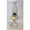 Image 1 : ANTIQUE GLASS COAL OIL LAMP-ESTATE