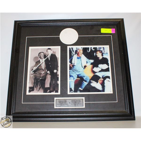 HOWE & GRETZKY CLASSIC PIC IN FRAME