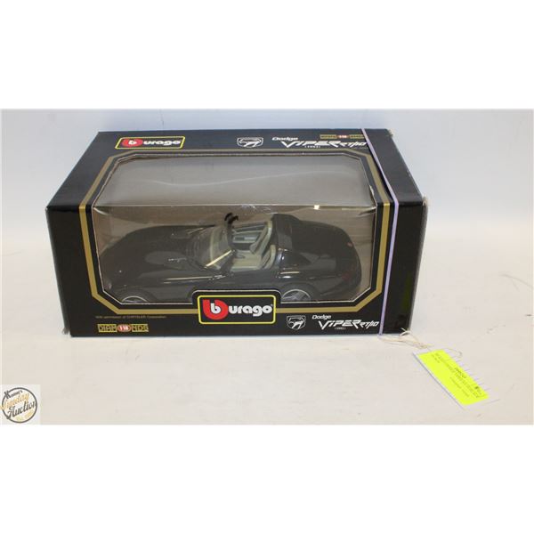 BURAGO DODGE VIPER RT/10 BLACK IN BOX