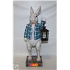 Image 1 : LARGE BUNNY ORNAMENT WITH MINI LANTERN