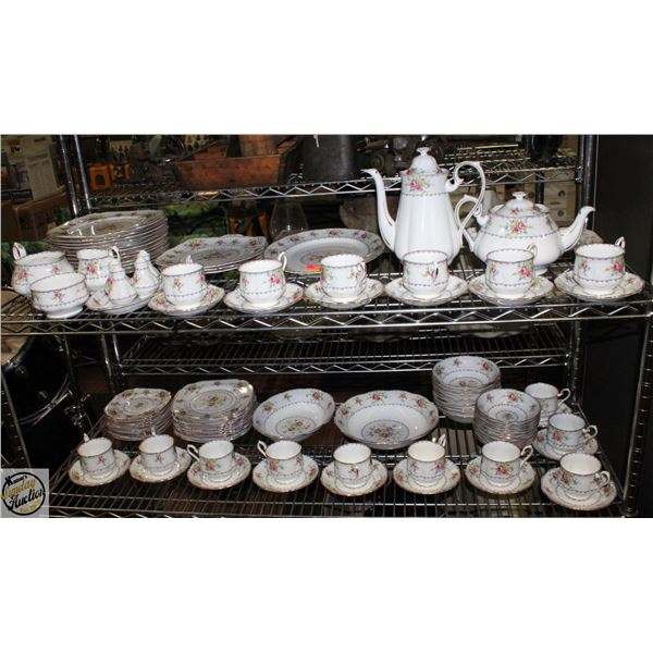 LARGE ROYAL ALBERT PETIT POINT CHINA SET