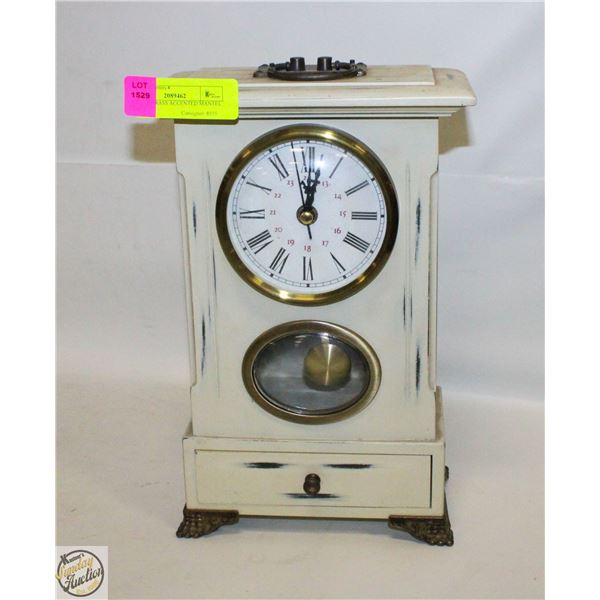 ESTATE BRASS ACCENTED MANTEL CLOCK