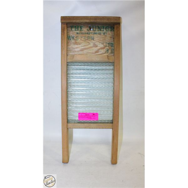 JUNIOR BY WESTERN MINI WOOD AND GLASS WASHBOARD