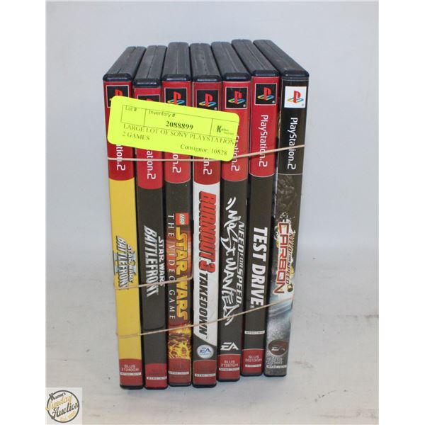 LARGE LOT OF SONY PLAYSTATION 2 GAMES