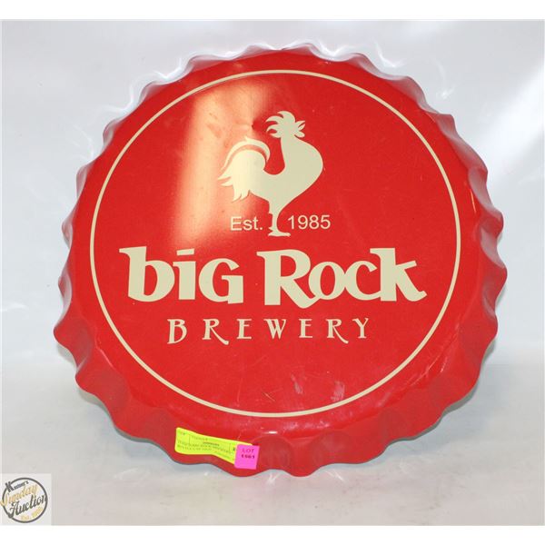 15 INCH BIG ROCK BREWERY BOTTLE CAP SIGN