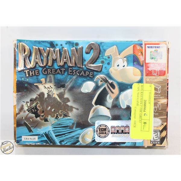 WITH BOX RAYMAN 2 THE GREAT ESCAPE N64 GAME