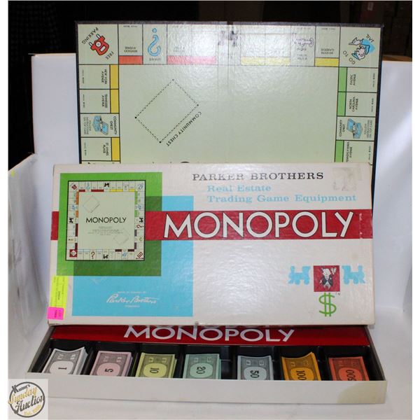 VINTAGE 1961 MONOPOLY PARKER BROS