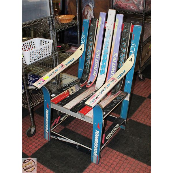 CHAIR MADE FROM SKIIS