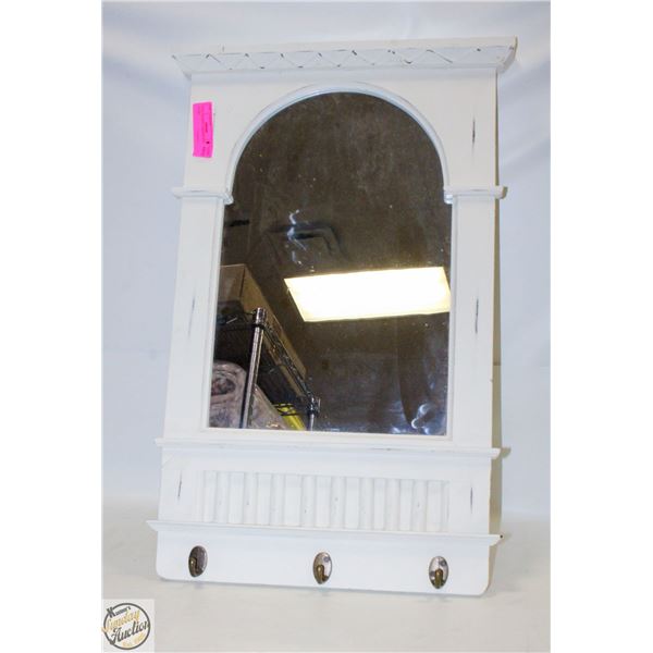 WALL HANGING MIRROR WITH HOOKS