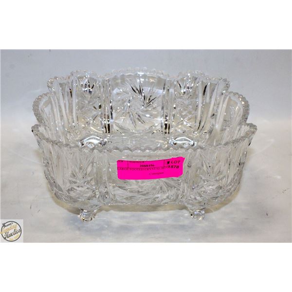 LARGE FOOTED CRYSTAL BOWL
