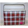 Image 1 : VINTAGE PLAID METAL COOLER