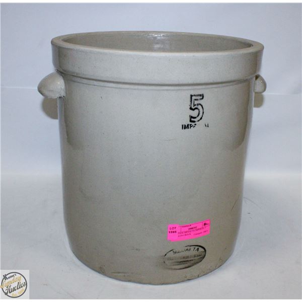 VINTAGE MEDALTA IMPERIAL 5 GALLON CROCK