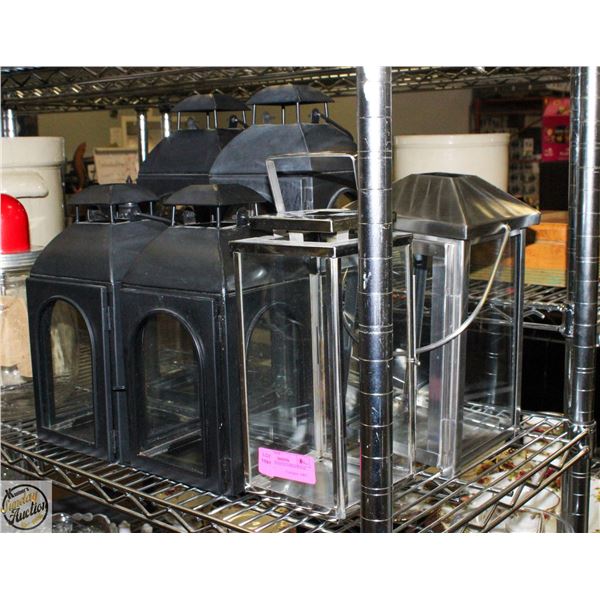 LOT OF 6 ASSORTED ORNAMENAL LANTERNS