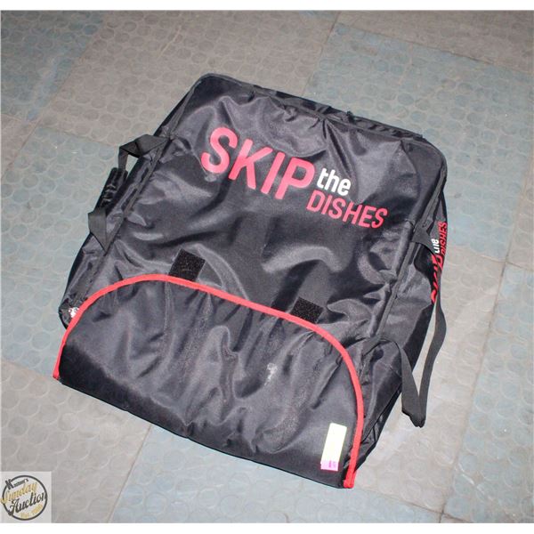 LARGE SKIP THE DISHES PIZZA BAG BLACK