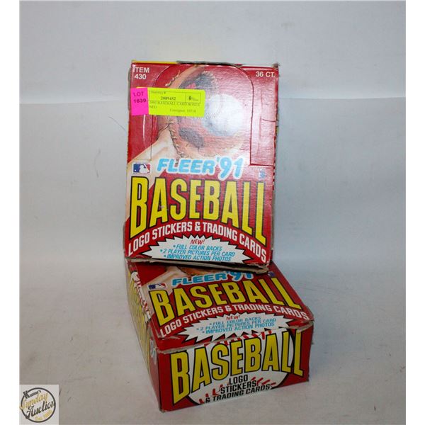 FLEER 1991 BASEBALL CARD BOXES UNOPENED