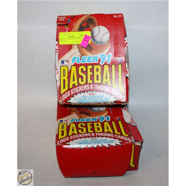 FLEET 1991 BASEBALL CARD BOXES UNOPENED
