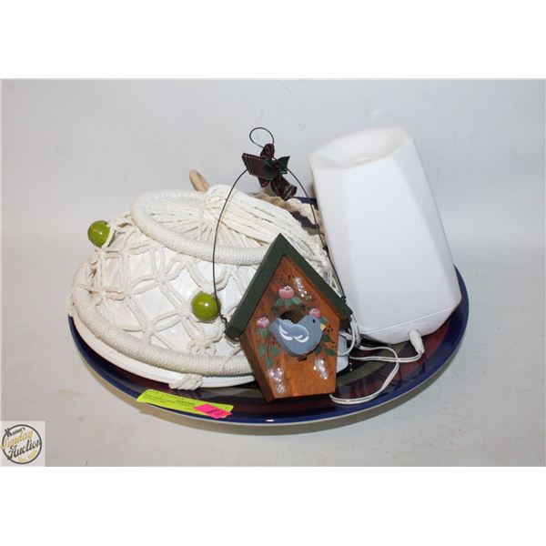 OIL DIFFUSER, 2 HANDMADE MACRAME