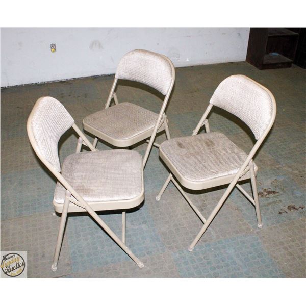 3 FOLDING CHAIRS