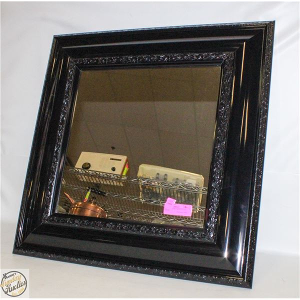 MEDIUM BLACK CARVED STYLE MIRROR