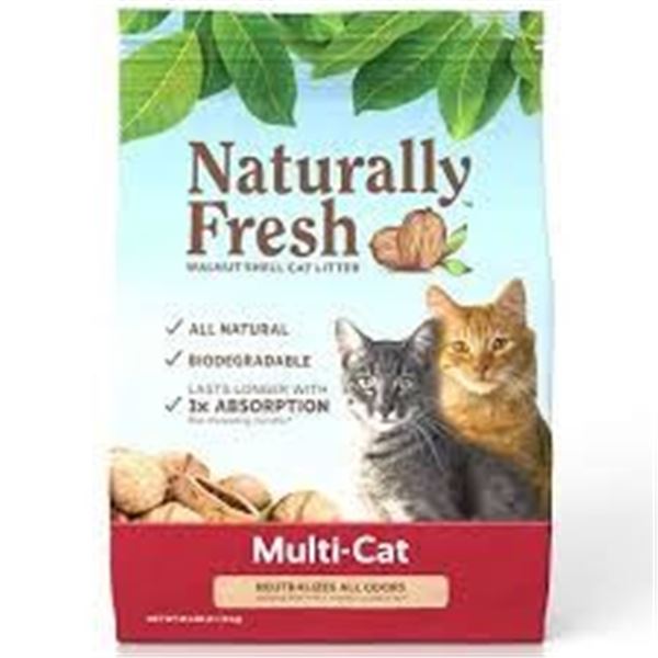 NEW 26LB NATURALLY FRESH WALNUT SHELL CAT LITTER