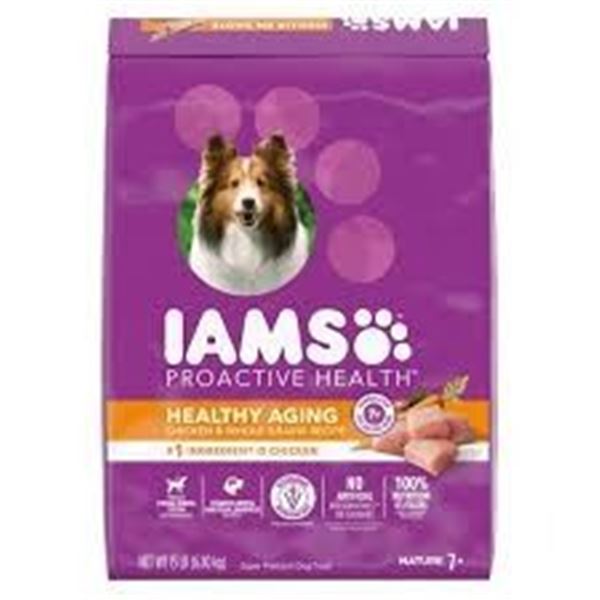 NEW 15LB IAMS HEALTHY AGING CHICKEN & WHOLE GRAIN