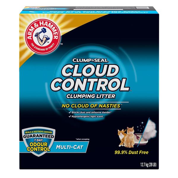 NEW 28LB ARM & HAMMER CLOUDCONTROL CLUMPING LITTER
