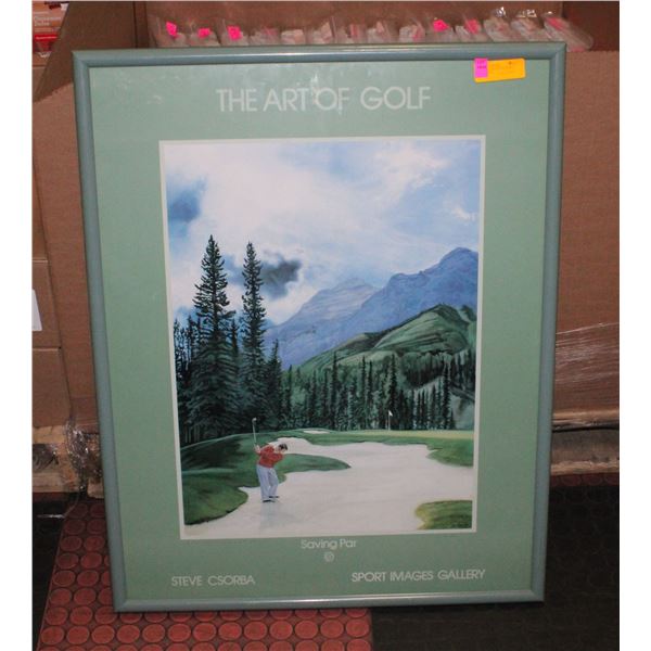 THE ART OF GOLF STEVE CSORBA FRAMED PHOTO