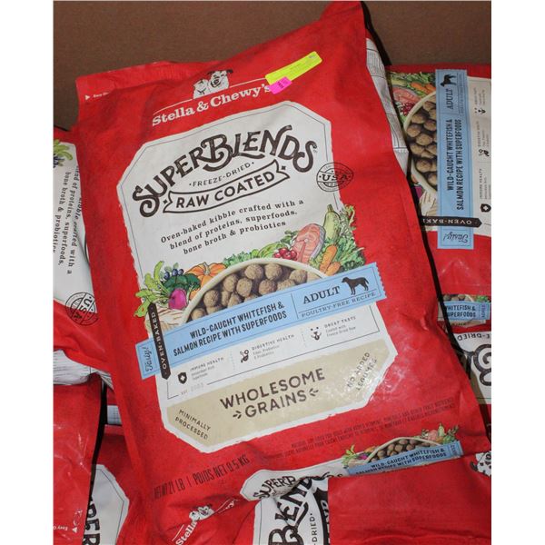 21LBS BAG OF STELLA & CHEWY'S SUPER BLEND FREEZE