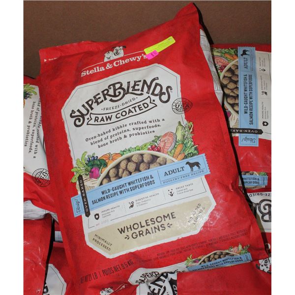 21LBS BAG OF STELLA & CHEWY'S SUPER BLEND FREEZE