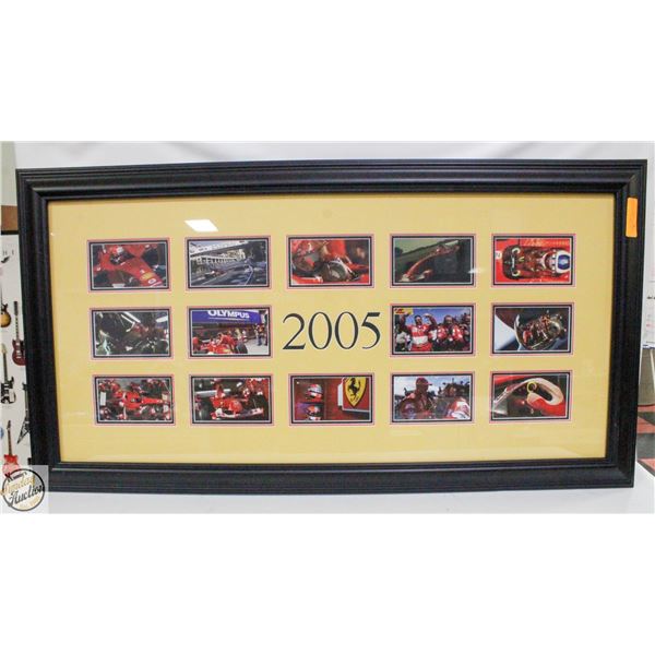 FRAMED PHOTO COLLAG FERARRI 2005 MONACO GRAND PRIX
