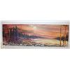 Image 1 : PAINTED CANVAS SUNSET 36"X12"