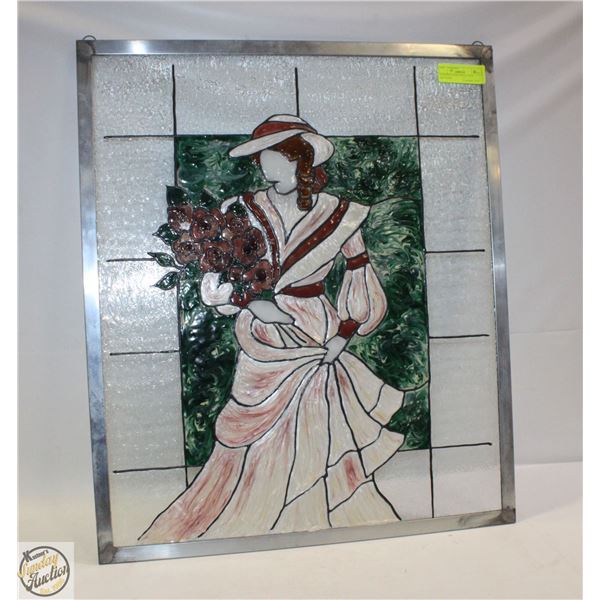 STAINED GLASS STYLE LADY ARTWORK