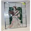 Image 1 : STAINED GLASS STYLE LADY ARTWORK
