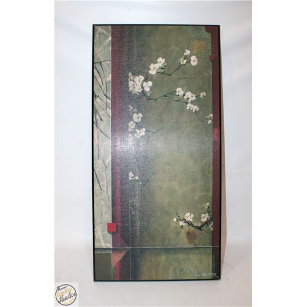 BLOSSOM TAPESTRTT POSTER PRINT ON WOOD 24"X12"