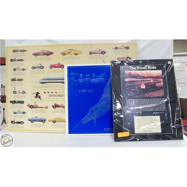 LOT OF 3 FOAM POSTERS VARIOUS SIZES