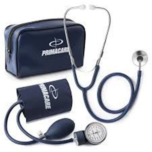 NEW PRIMACARE BLOOD PRESSURE MONITOR W STETHOSCOPE