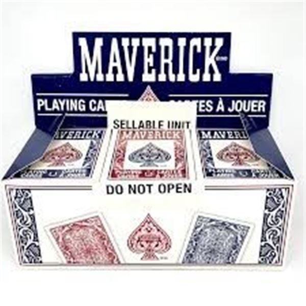 NEW WITH BOX MAVERICK 12 DECKS OF CARDS