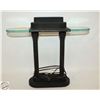 Image 1 : BLACK & GLASS DESK LAMP 15" TALL
