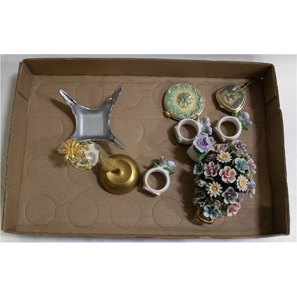 LOT OF COLLECTIBLES INCLUDES CAPODIMONTE WITH