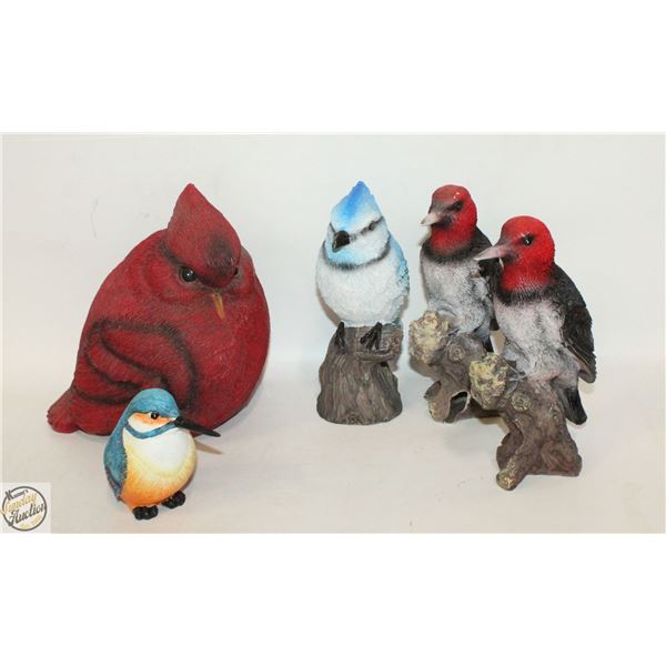 LOT OF VARIOUS BIRD DECOR FOR YARD/HOME